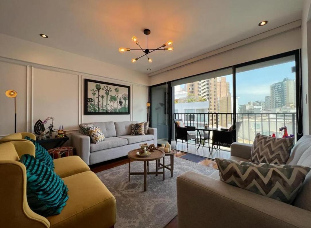 Exclusivo Y Moderno Depa En Miraflores Vista Al Mar Y A La Ciudad Amoblado Apartments 利马 外观 照片